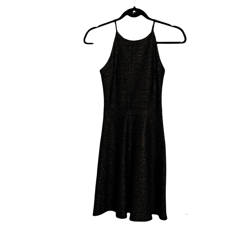 Soprano metallic gold a line dress size XS